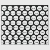 Business Companyのロゴカスタムの繰り返しを追加する ラッピングペーパー (フラット)