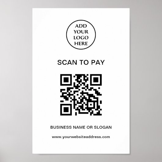 Business Companyのロゴ企業のをスキャンして支払う ポスター (正面)