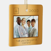 Business Companyのロゴ写真感謝していお客様の金ゴールド賞 セラミックオーナメント (右)