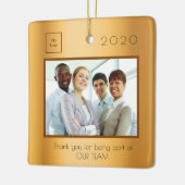 Business Companyのロゴ写真感謝していお客様の金ゴールド賞 セラミックオーナメント (左)