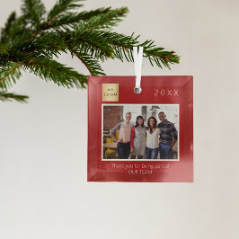 Business Companyのロゴ感謝していの写真 ガラスオーナメント