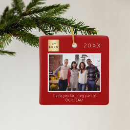 Business Companyのロゴ感謝していの写真 セラミックオーナメント