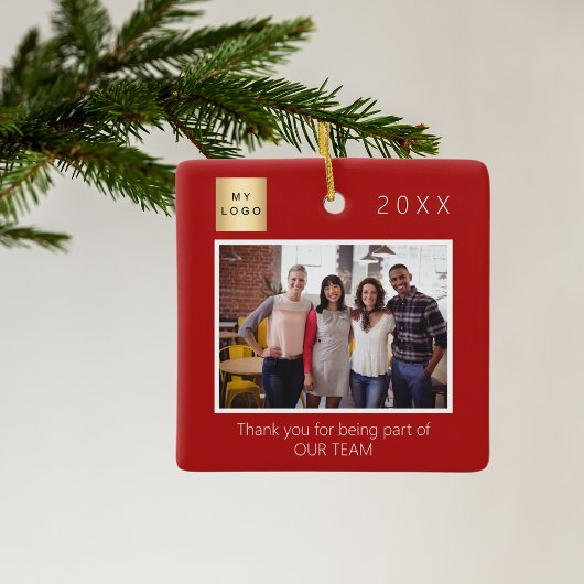 Business Companyのロゴ感謝していの写真 セラミックオーナメント