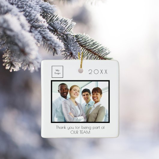 Business Companyのロゴ感謝してい写真 セラミックオーナメント