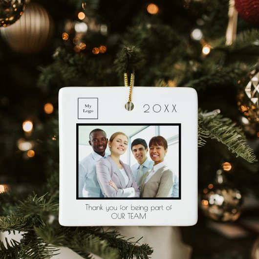 Business Companyのロゴ感謝してい写真 セラミックオーナメント