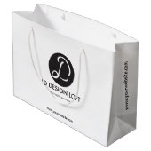 Business CompanyのWebサイトのロパーソナライズされたゴ ラージペーパーバッグ (裏面アングル)