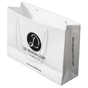 Business CompanyのWebサイトのロパーソナライズされたゴ ラージペーパーバッグ