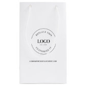 Business CompanyのWebサイトロゴのカスタム スモールペーパーバッグ (裏面)