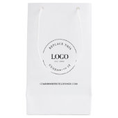 Business CompanyのWebサイトロゴのカスタム スモールペーパーバッグ (正面)