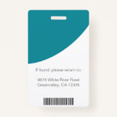 Business Companyカスタムのロゴ写真の従業員ID バッジ (裏面)