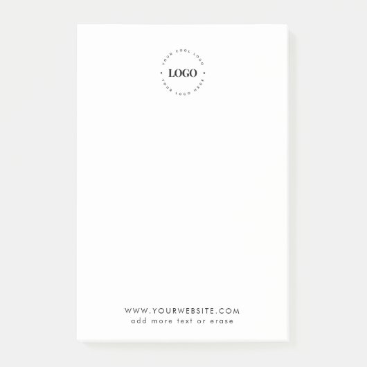 Business CompanyブランドカスタムのBusiness Round Logoの追加 ポストイット (正面)