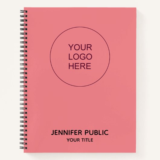 Business Companyロゴのアップロード文字 ノートブック (正面)