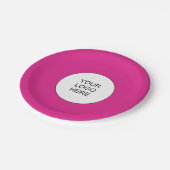 Business Companyロゴのアップロード追加文字テンプレート ペーパープレート (アングル)