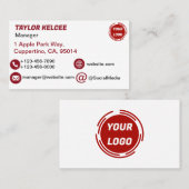 Business Companyロゴのカスタマイズ可能 名刺 (正面/裏面)