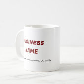 Business Companyロゴのカスタムタグ コーヒーマグカップ (正面左)