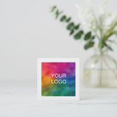 Business Companyロゴの追加モダンエレガントテンプレート スクエア名刺 (スタンド正面)