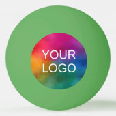 Business Companyロゴエンブレムグリーントレンディー 卓球ボール (正面)