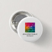 Business Companyロゴカスタム画像の追加 缶バッジ (正面&裏面)