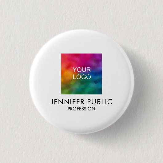 Business Companyロゴカスタム画像の追加 缶バッジ (正面)