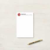 Business Companyロゴカスタム4"x6" ポストイット (デスク上)