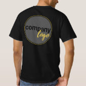 BUSINESS COMPANYロゴスローガンカスタム従業員ブラック Tシャツ (裏面)