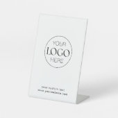 Business Companyロゴブランドのモダンシンプル 台座サイン (正面)