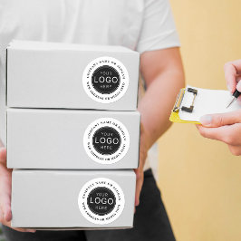 Business Companyロゴブランドの写真パーソナライズされた ラウンドシール