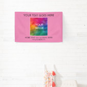 Business Companyロゴ文字はこちらモダン エレガント 横断幕 (インサイチュ)