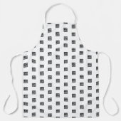 Business CompanyロゴAllover Whiteスタンプ エプロン (正面)