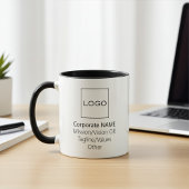 Business Company企業のロゴカスタマイズブラック マグカップ