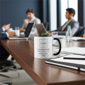 Business Company企業のロゴカスタマイズブラック マグカップ