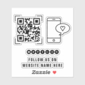 Business Company | フォローはこちら QRコードをスキャン シール (シート)