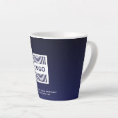 Business Company 企業の Logoミニマル海軍 カフェラテマグ (右アングル)