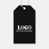 Business Company Black独自の写真を作成 ギフトタグ (正面)