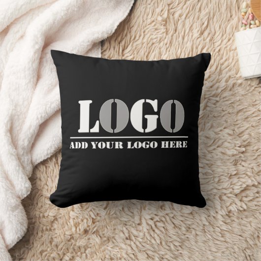 Business Company Black独自の写真を作成 クッション (ブランケット)