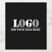 Business Company Black独自の写真を作成 ワインラベル (シングルラベル)