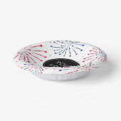 Business Company Fireworks 7月4日のロゴの追加 ペーパーボウル (傾斜あり)