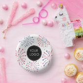 Business Company Fireworks 7月4日のロゴの追加 ペーパーボウル (パーティー)