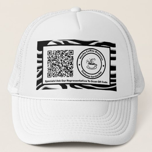 Business Company Logo Specials QR Code Custom   キャップ (正面)