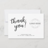 Business Company Logo Thank You Purchase Order サンキューカード (裏面)