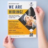 Business Company Photo QR Codeを採用 チラシ (手)