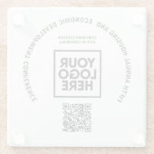 Business Conference Custom Logo QR Code  ガラスコースター (裏面)