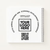 Business Conference Custom Logo QR Code  ノートブック (裏面)