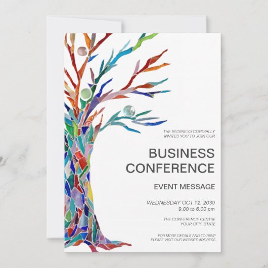 Business Conference Event 招待状 (正面)