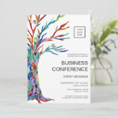 Business Conference Event Logo 招待状 (スタンド正面)
