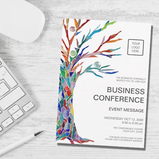 Business Conference Event Logo 招待状