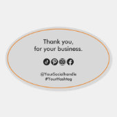 Business Connect & 後を追 楕円形シール (正面)