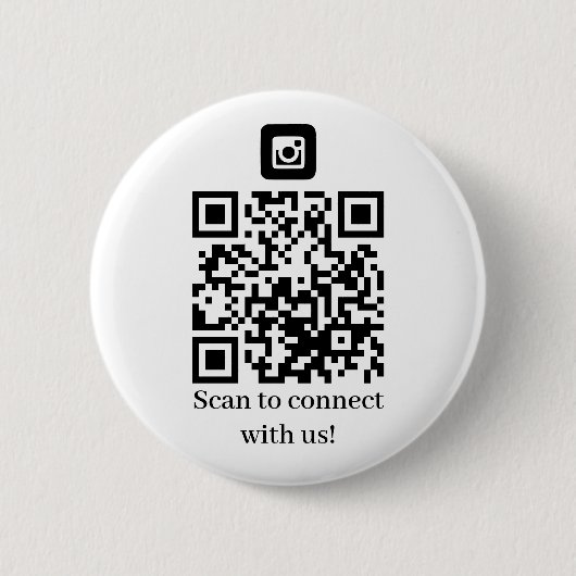 Business Connect with Us QRコード 缶バッジ (正面)