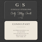 Business Consultant Black Professional 名刺