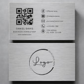 Business Consultant Metal QR Code 名刺